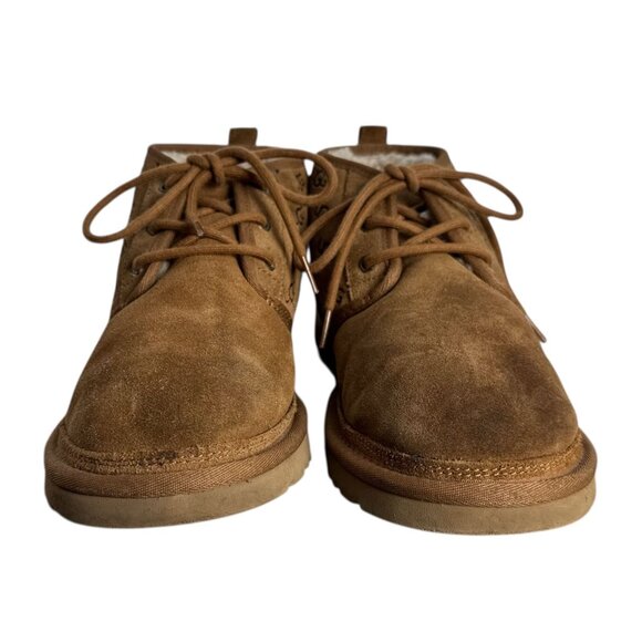 UGG Neumel Embossed All Over Logo Chukka Boots Chestnut Brown Suede MENS Size 10 - Picture 11 of 12